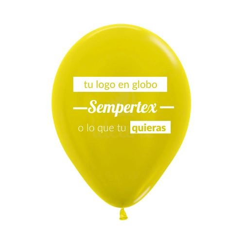 Muestra globo metal sempertex amarillo
