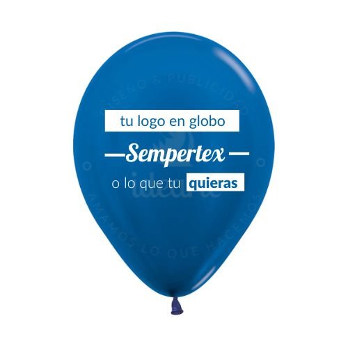 Muestra globo metal sempertex azul