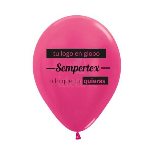 Muestra globo metal sempertex fucsia