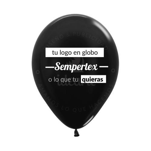 Muestra globo metal sempertex negro