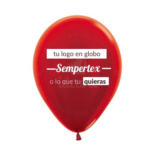 Muestra globo metal sempertex rojo
