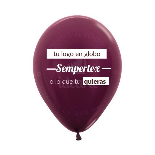 Muestra globo metal sempertex vinotinto