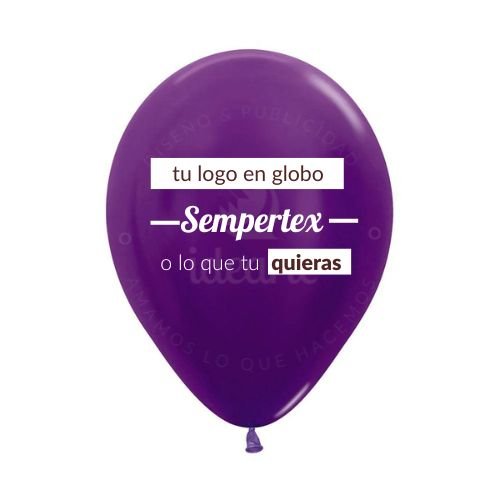 Muestra globo metal sempertex morado