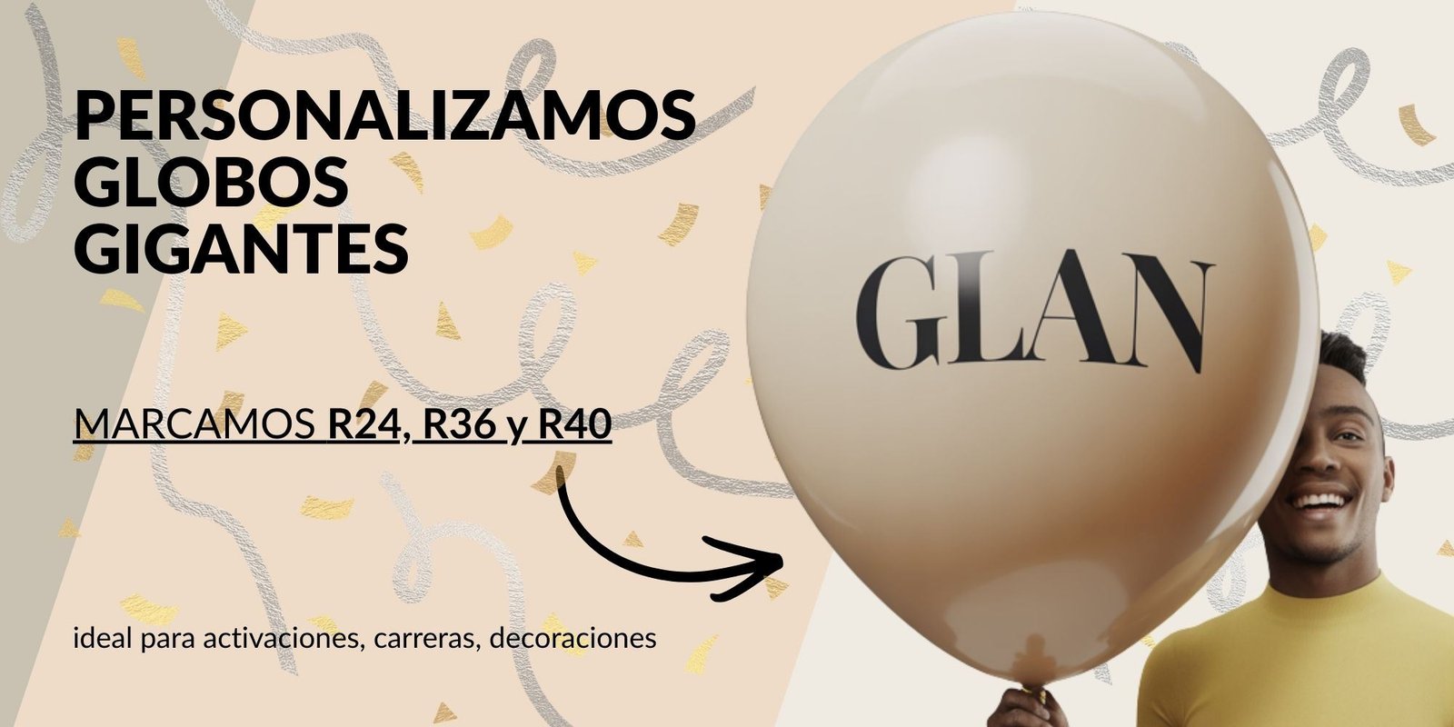 Globo gigante personalizado con logo para eventos corporativos en Colombia